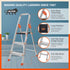 Bathla Advance Carbon - 3 Step Foldable Aluminium Ladder For Home (Orange)